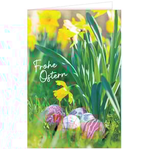 Grußkarte Noname Ostern, Blumen und Ostereier, inkl. Umschlag