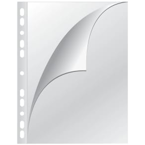 Prospekthülle Q-CONNECT KF000424, A4, 100 Stück, 0,08 mm, genarbt