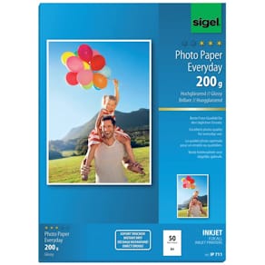 Inkjet-Fotopapier Sigel Everyday, A4, 50 Blatt, weiß