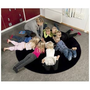 Matta rund 150 cm blå