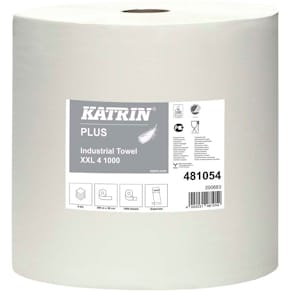 Industrirulle Katrin Plus Plus XL, 4-lag, 380mm x 360m, hvid