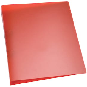 Schulordner Q-CONNECT, A4, transluzent rot