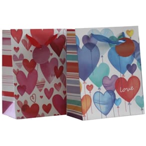 Geschenktragetasche Herzen, sortiert