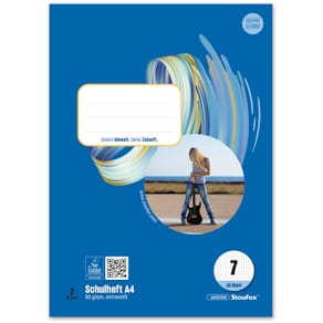 Schulheft Staufen Style, A4, 16 Blatt, Lineatur 7, kariert 7 mm