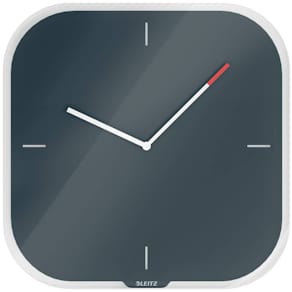 Wanduhr Leitz Cosy, Glas, grau