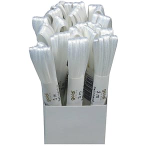 Doppelsatinband Goldina, 3 mm x 3 m, weiß