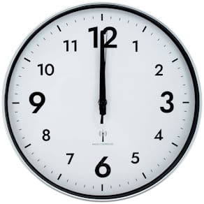 Väggur radiokontrollerad 30cm stål/glas