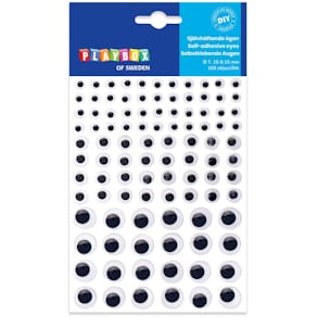 Plastögon PET svart/vit 100/fp