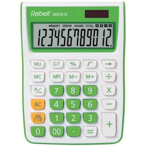 Tischrechner Rebell, weiß/grün