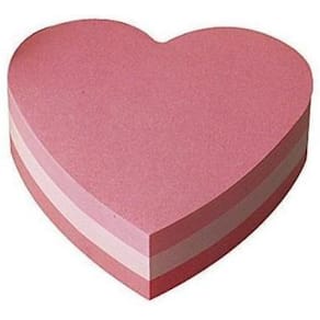 Post-It Hjärta, 3 färger, 225bl