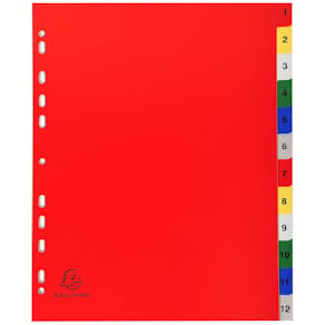 Plastregister EXACOMPTA PP A4+ 1-12 f.f