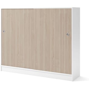 Skåp 1600x415x1325 mm Vit/Vit ask