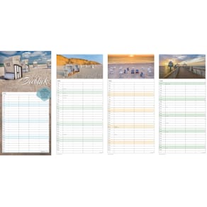 Familienkalender Alpha Seeblick, 13 Blätter, 4 Spalten, 22 x 45