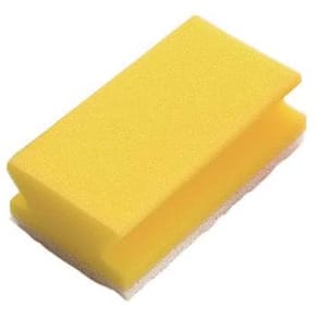 Schwamm Taski, gelb/weiß, 7,5 x 13 cm