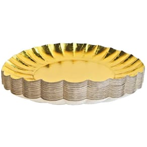 Weihnachtsteller, rund, gold