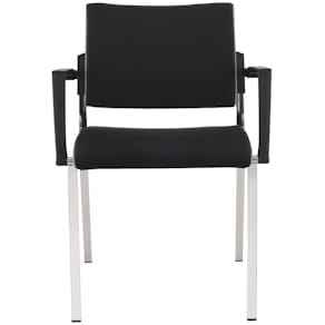 Besucherstuhl HAMMERBACHER Premium 1, 2 Stück, 4-Fuß, schwarz