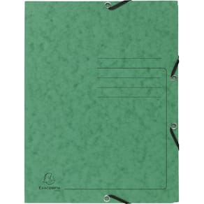 Sammelmappe Exacompta Colorspan, Gummizug 3 Kl. A4, 355 g/m² grün