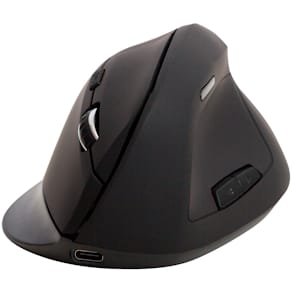 Vertikalmaus Q-CONNECT Vertical Ergo, kabellos, Funk, schwarz