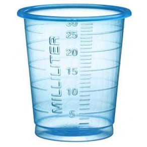 Medicinbägare Eco 30ml smal blå 90/fp