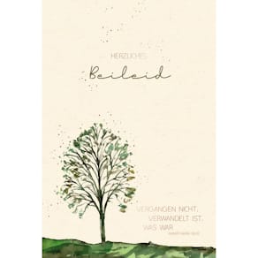 Trauerkarte Skorpion Green Line, geprägt