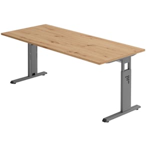 Schreibtisch Hammerbacher OS19, 180x80 cm, Asteiche/Graphit