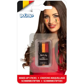 Schminkstick Boland België, zwart-geel-rood