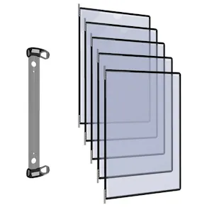 Väggställ DJOIS magnetisk A4 10 panel