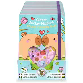 Stickermalbuch TRENDHAUS, Diamond-Sticker, Capybara Happy Spring