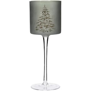 Windlicht, weihnachtlich, Baum auf Fuß, grün