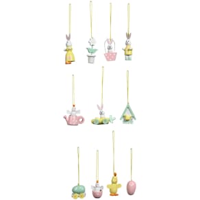 Osterbehang, 11 St., Schimaholz, bunt