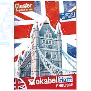 Vokabelheft HÄFFT Englisch, A5, liniert, 32 Blatt, bunt