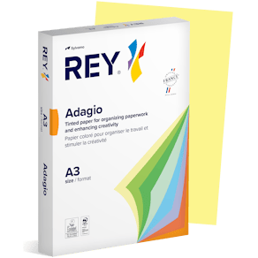 Färgat kopieringspapper Rey Adagio A3 80g 500/fp Canary