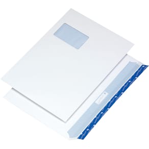 Versandtasche CYGNUS EXCELLENCE, C4, weiß, Fenster, haftklebend, 