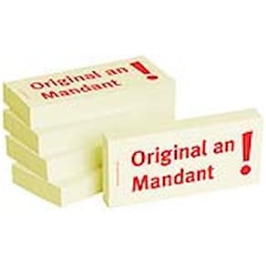 Haftnotiz BIZSTIX Business 1301010156, gelb, 75x35mm, 5x100 Blatt