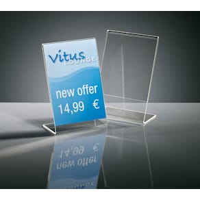 Tischaufsteller Sigel A7 hoch, Acryl