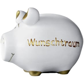 Spardose KCG Wunschtraum, Schwein, klein, beige
