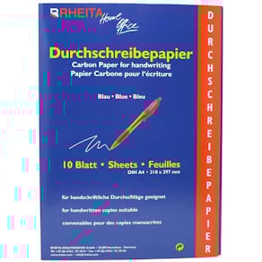Durchschreibepapier Rheita, 10 Blatt, A4, blau