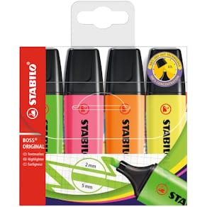 Överstrykningspenna STABILO Original, 4-pack
