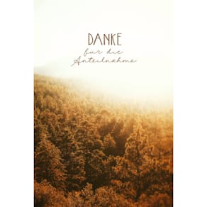 Dankeskarten Trauerdank, ohne Bl., 5 St.
