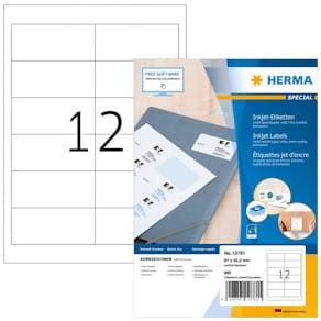 Inkjetetiketten HERMA, 97 x 42,3 mm, weiß
