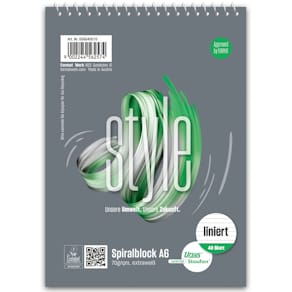 Spiralblock STAUFEN STYLE, A6, 40 Blatt, liniert