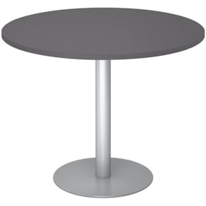 Besprechungstisch Hammerbacher STF10, rund, graphit/silber, Ø100