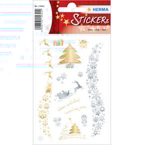 Weihnachtsetikett HERMA WEIHNACHTSZAUBER, 14 Sticker, Gold/Silber