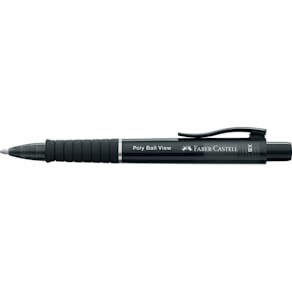 Kugelschreiber Faber-Castell Poly Ball View, schwarz