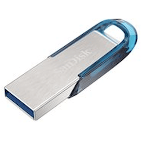SanDisk Ultra Flair - USB flash-enhet - 64 GB - USB 3.0 - blå
