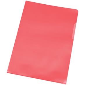 Sichthülle Q-CONNECT KF00306, A4, 100 St., PP, rot, genarbt