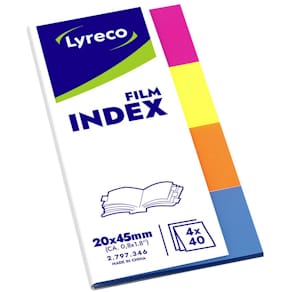 Indexfilm LYRECO 20x45mm 4 färg 160/fp