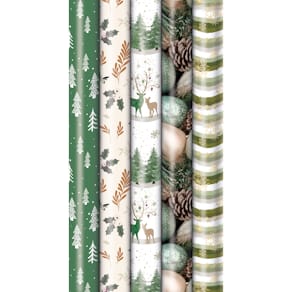 Geschenkpapierrolle ZÖWIE Natural Twist, Weihnachten, 2 m x 70 cm