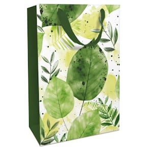 Geschenktragetasche BRAUN+COMPANY Blätter, grün