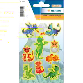 Sticker HERMA Drachen, neon